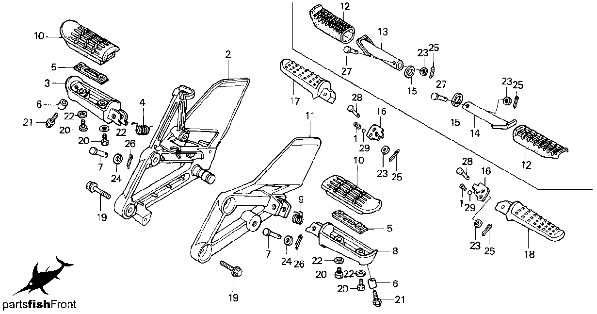 1993 Honda CBR 600 F2 partsfiche