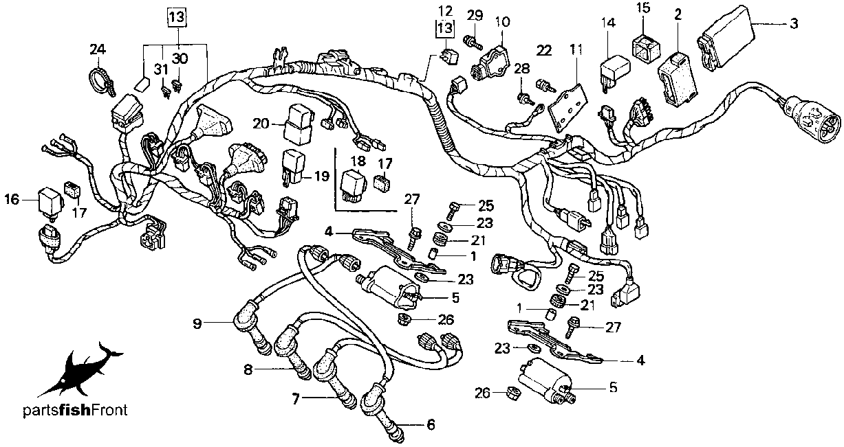 1998 Honda CBR 600 F3 partsfiche
